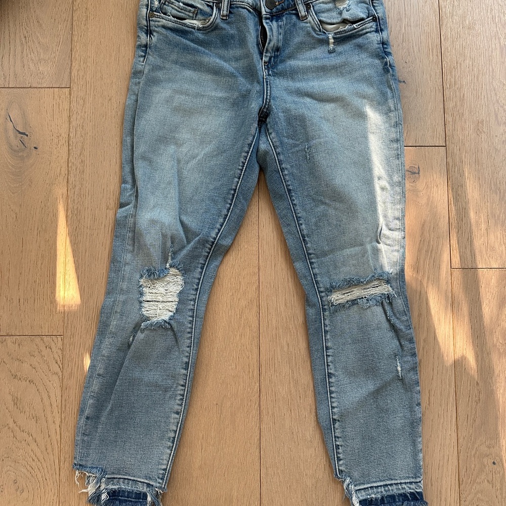 Blank NYC Light Blue Distressed Ankle Jeans